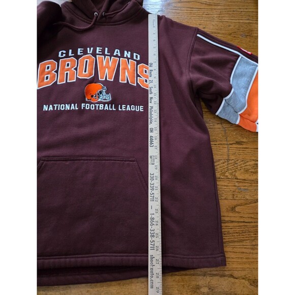 Vintage Lee Sport Cleveland Browns Pullover Hoodie Brown Men’s Size Large NFL - Picture 9 of 9